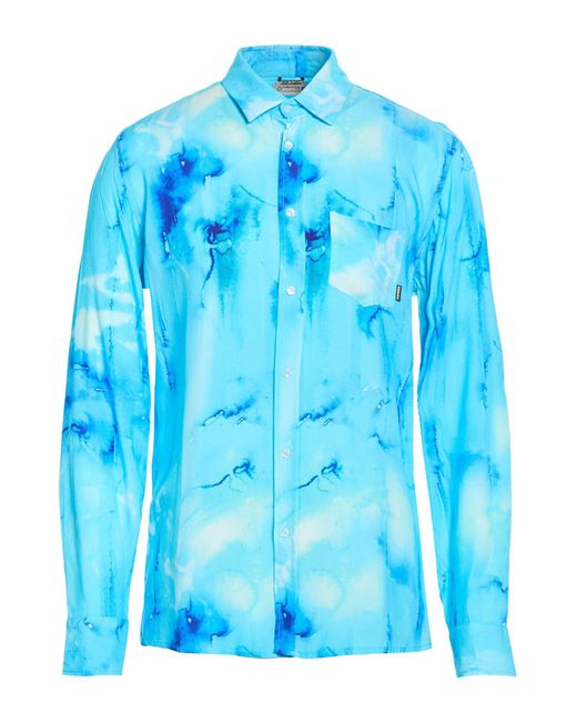 Daniele Alessandrini Blue Shirt Viscose for men