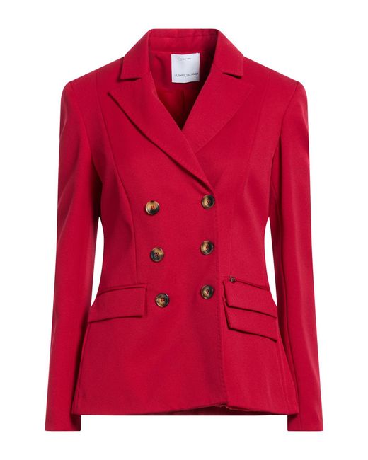 LE SARTE DEL SOLE Red Blazer Polyester, Elastane