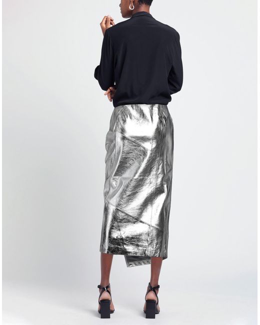 LEO LIN Gray Midi Skirt