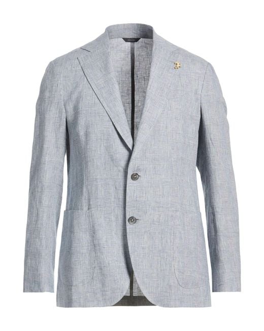 Tombolini Blue Light Blazer Linen for men