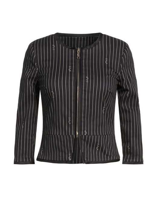 Blugirl Blumarine Black Midnight Jacket Cotton, Elastane
