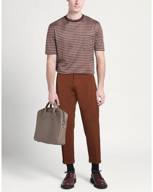 TELAMIRA Brown Pants Viscose, Polyamide, Elastane for men