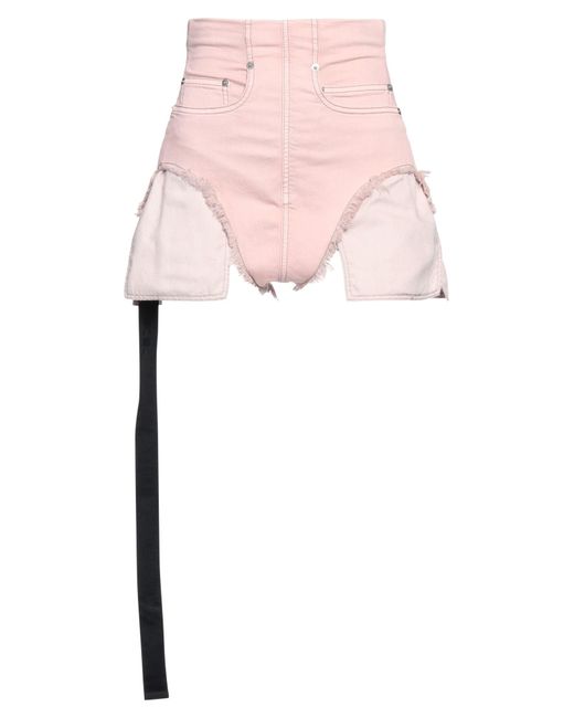 Rick Owens Pink Denim Shorts