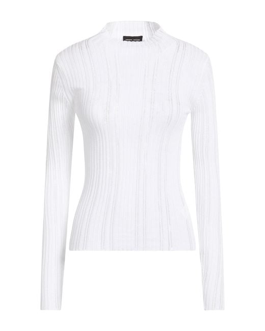 Roberto Collina White Turtleneck Cotton