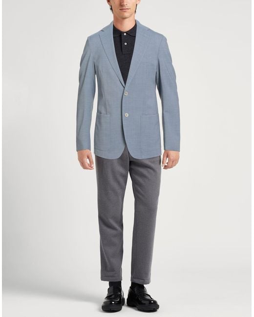 Eleventy Blue Sky Blazer Wool, Elastane for men