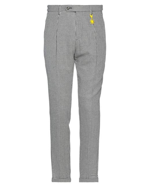 Manuel Ritz Gray Pants Polyester, Wool, Elastane for men