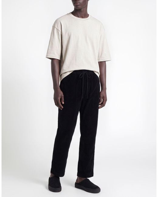 Thom Krom Black Pants Cotton, Elastane for men