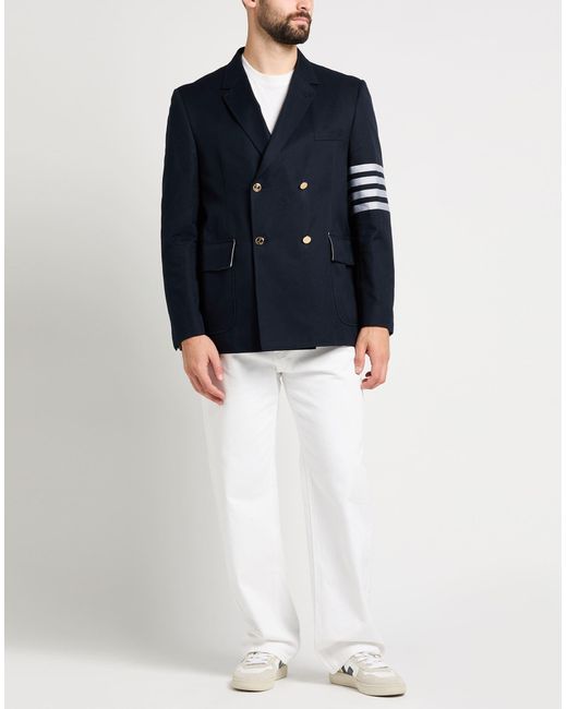 Thom Browne Blue Blazer Cotton for men