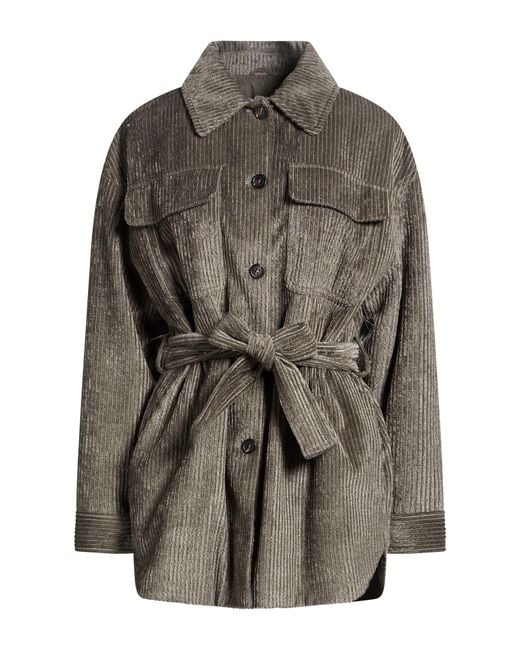 Brunello Cucinelli Gray Military Jacket Viscose, Polyester