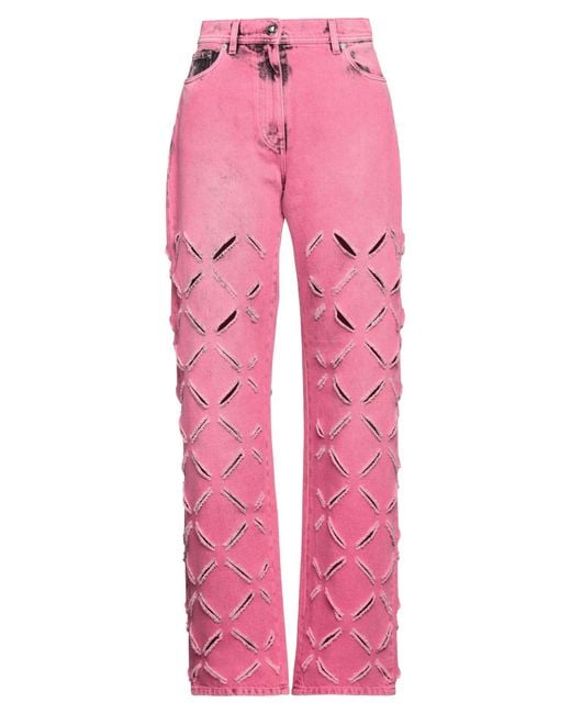 Pantaloni Jeans di Versace in Pink