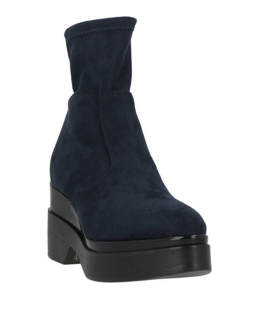 Lorenzo Mari Black Ankle Boots Textile Fibers