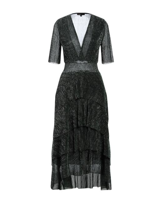 Maje Black Midi Dress Polyester