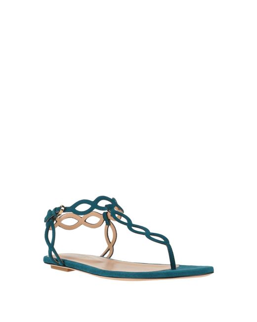 Sergio Rossi Blue Thong Sandal