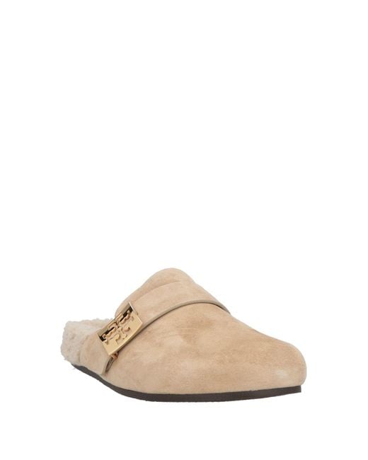 Tory Burch Natural Mules & Clogs