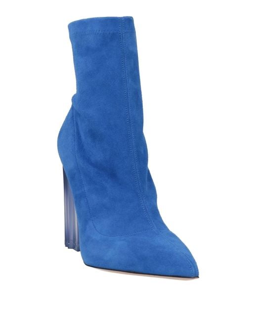 Le Silla Bright Ankle Boots Calfskin in Blue Lyst UK