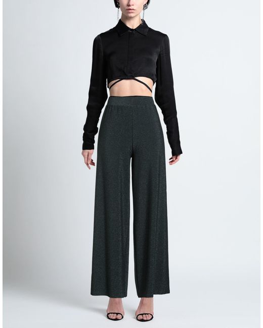 Rebel Queen Blue Deep Pants Viscose, Polyester, Polyamide, Elastane