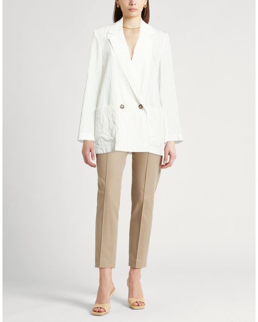 Peserico White Easy Blazer Modal, Polyamide