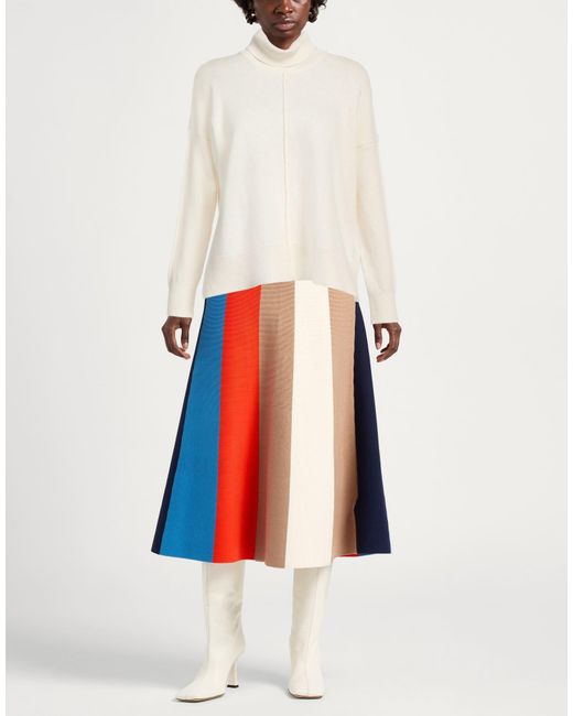 Eleventy White Platinum Ivory Turtleneck Wool, Cashmere
