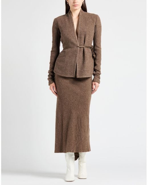 Rick Owens Brown Jacket Virgin Wool