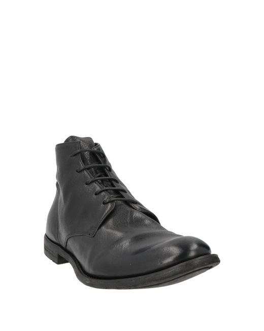 Officine Creative Black Ankle Boots Leather for men
