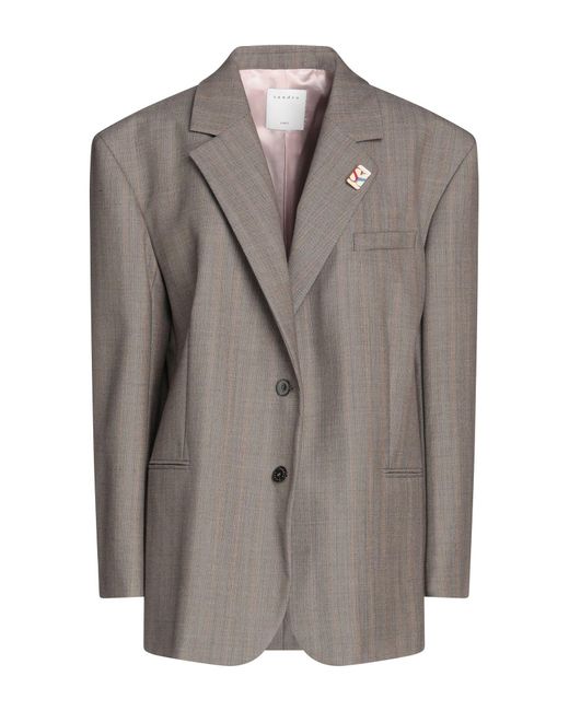 Sandro Brown Suit Jacket