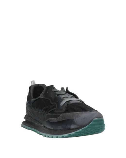 HIDNANDER Black Archetypal Sneakers Leather, Textile Fibers for men