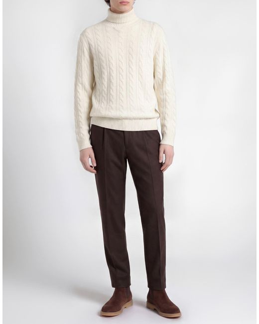 M.Q.J. White Ivory Turtleneck Wool, Polyamide for men