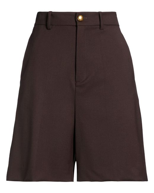 P.A.R.O.S.H. Multicolor Dark Shorts & Bermuda Shorts Virgin Wool, Elastane