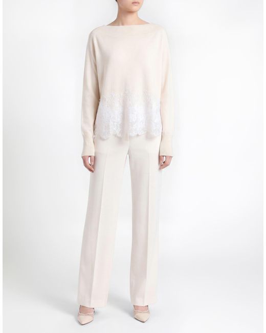 Ermanno Scervino White Sweater Cashmere, Polyester, Cotton, Polyamide