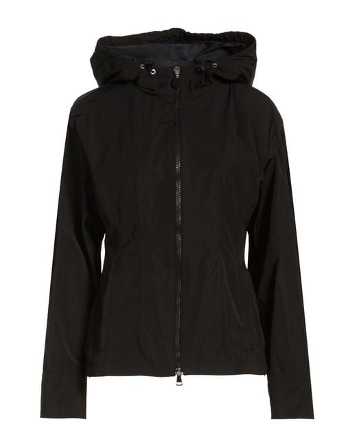 Moncler Black Jacket Polyester, Cotton
