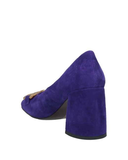 Bibi Lou Purple Loafers Leather