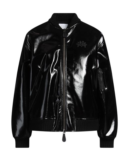 MVP WARDROBE Black Jacket Cotton, Polyurethane