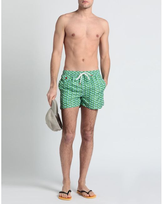 Kiton Green Swim Trunks for men