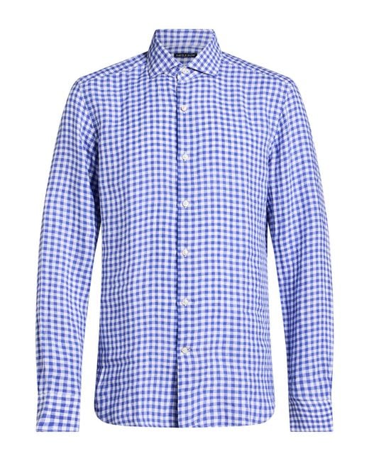Savile Row Blue Shirt Linen for men