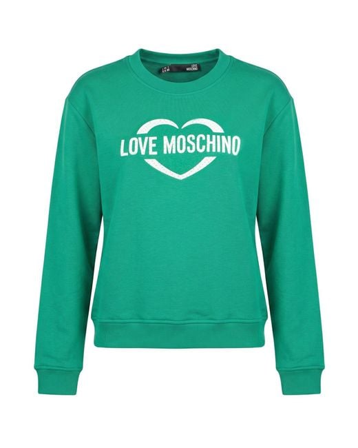 Love Moschino Green Sweatshirt Cotton