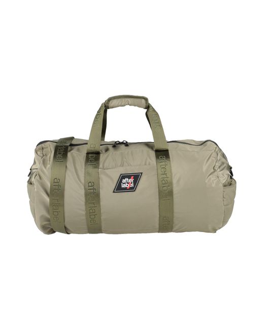 AFTER LABEL Green Duffel Bags for men