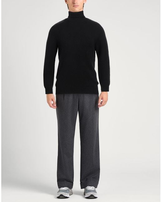 Alpha Studio Black Turtleneck for men