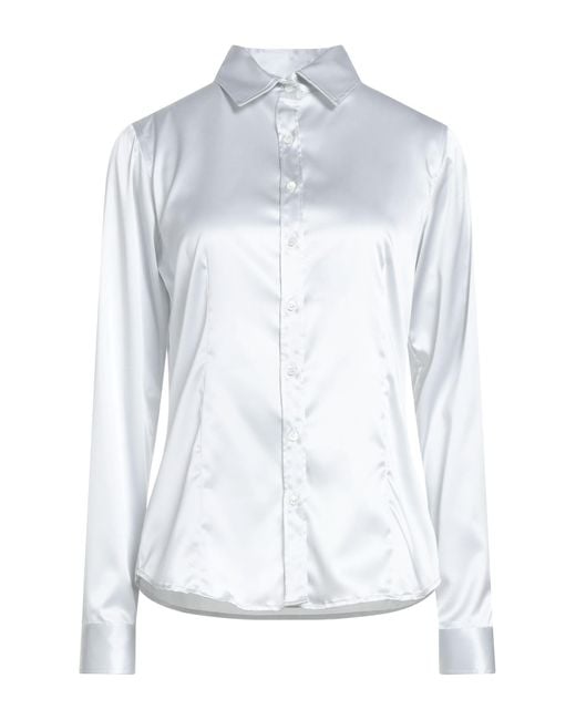 Robert Friedman White Shirt Polyester, Elastane