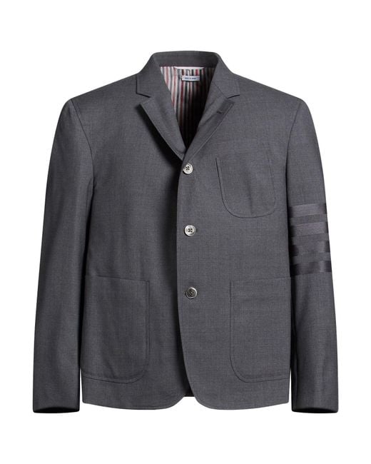 Thom Browne Gray Blazer Wool for men