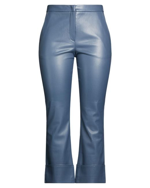Beatrice B. Blue Pants Polyurethane, Polyester