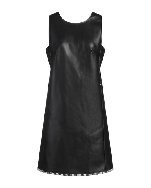 Kocca Black Embroidered Coated Mini Dress