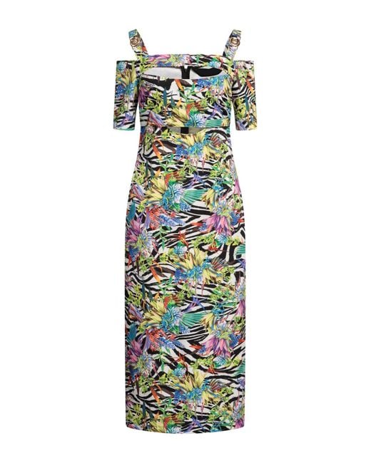 Just Cavalli Green Midi-Kleid