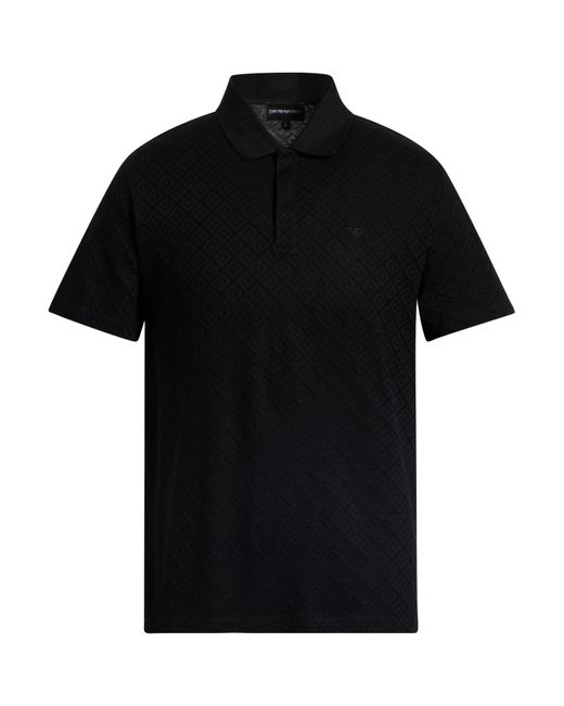 Emporio Armani Black Polo Shirts for men