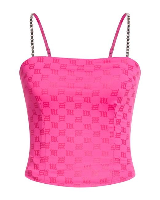 M I S B H V Pink Fuchsia Top Polyamide, Elastane