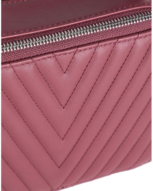 LES VISIONNAIRES Purple Ella Quilting Smooth Leather -- Handbag Bovine Leather
