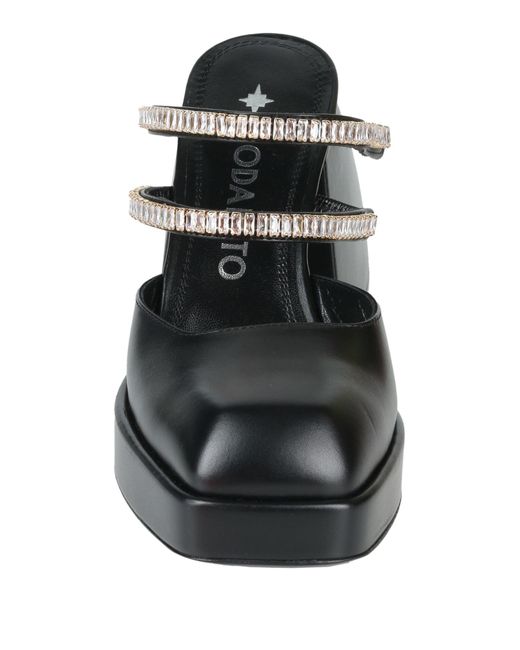 NODALETO Black Mules & Clogs