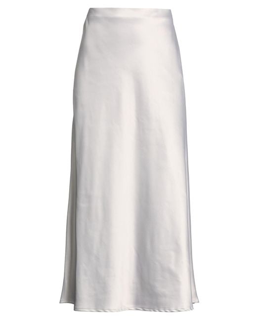 Tagliatore 0205 White Light Midi Skirt Polyester, Elastane