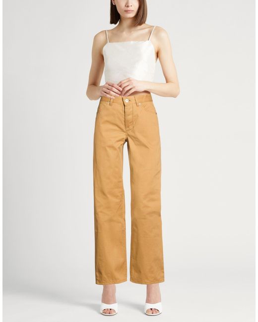 Jil Sander Natural Camel Jeans Cotton