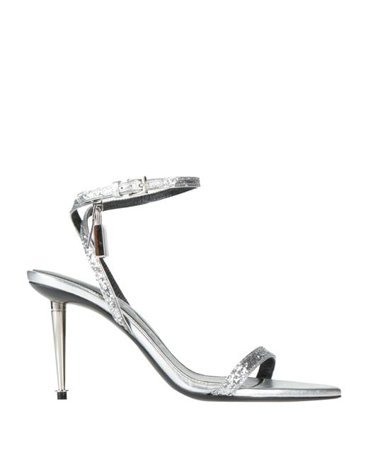 Tom Ford White Sandals Polyurethane, Leather