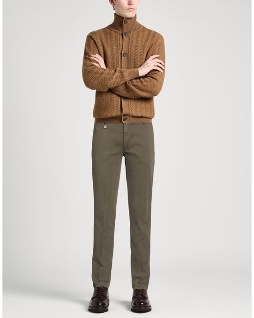 Barbati Gray Military Pants Cotton, Elastane for men